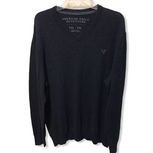 American Eagle Outfitters Men’s Wool Blend V-Neck Sweater Gray Size XXL